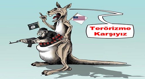 Karikatür – Terörizmin ana kaynağı ABD, terörizme karşı olduğunu iddia ediyor