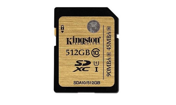 Kingston, 512 GB Class 10 SD kartını duyurdu.