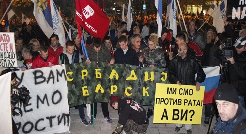 Karadağ’da NATO protestosu