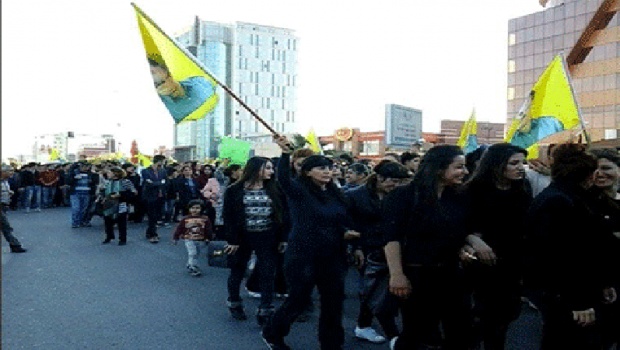 Erbil’de terörist başının serbest bırakılması için gösteri düzenlendi!