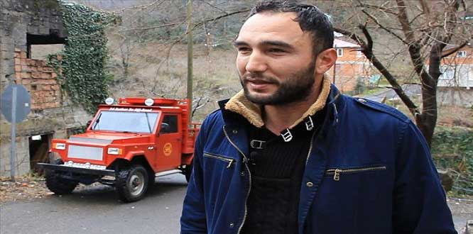 Karadenizli inşaat ustası, kendi arazi aracını yaptı