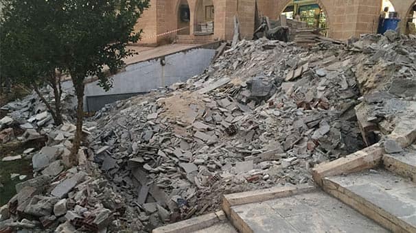 Çalışma sırasında Balıklıgöl’de göçük meydana geldi
