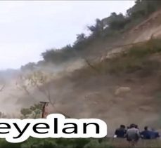 Heyelan fındık bahçesini tamamen yok etti