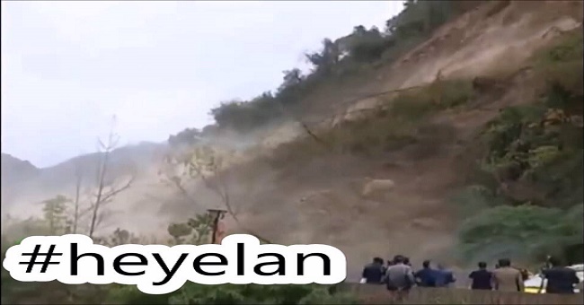 Heyelan fındık bahçesini tamamen yok etti
