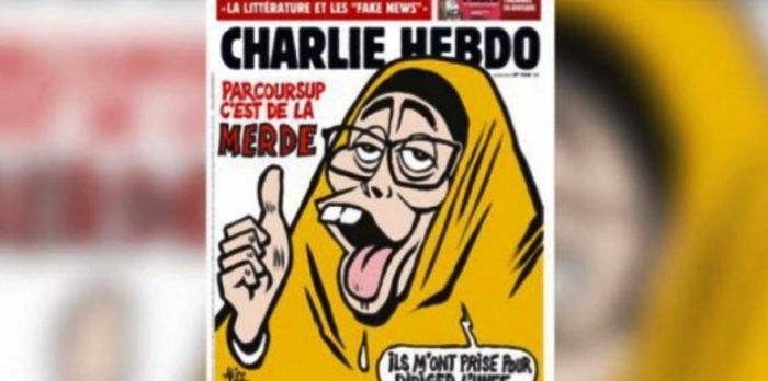 Yine Charlie Hebdo yine İslam düşmanlığı! bu kez de başörtüyü hedef aldı!