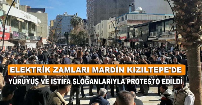 Kızıltepe’de binlerce kişi zamları protesto etmek için sokağa çıktı